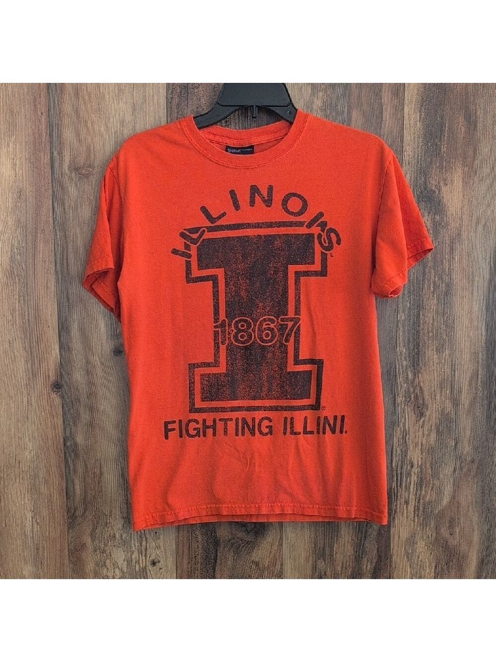 MV Sport Fighting Illini Illinois Orange Tee S             -717J